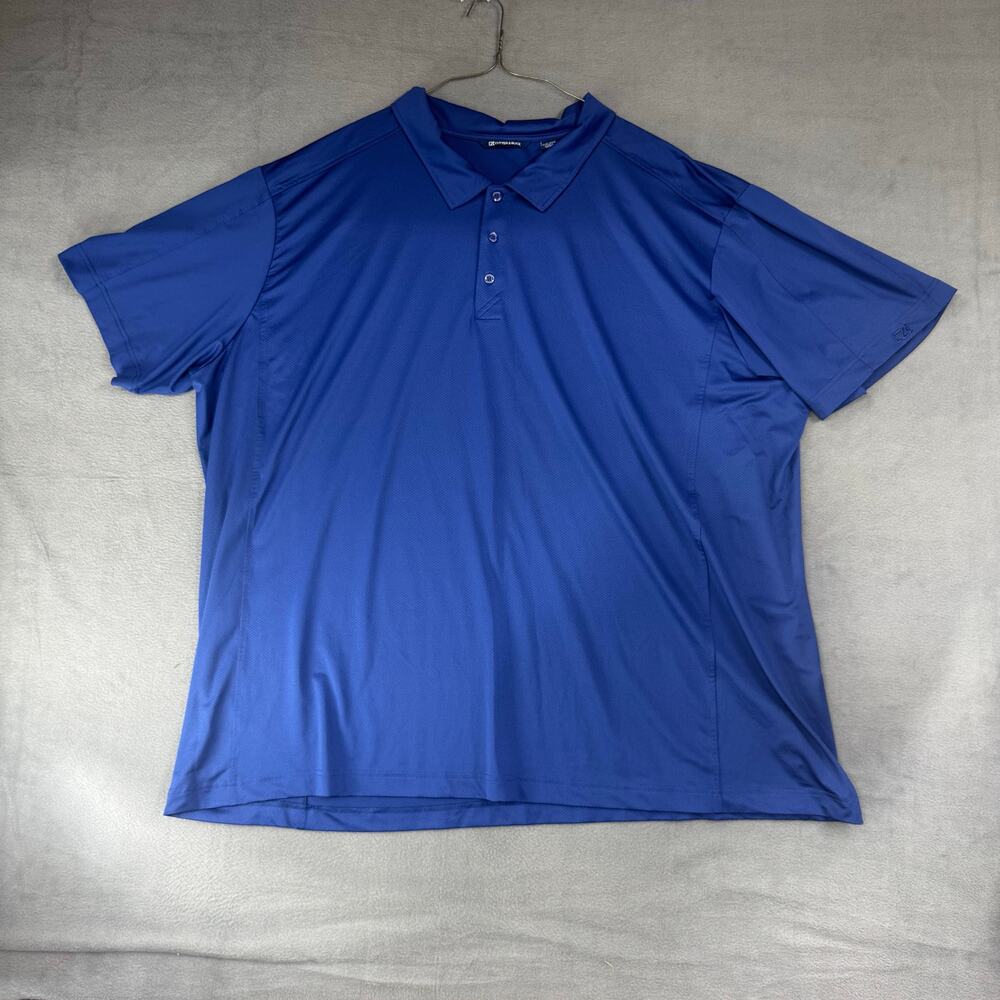 Cutter‎ And Buck Mens 5XB True Blue Short Sleeve Golf Polo Performance Shirt